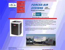 Tablet Screenshot of forced-air-systems.com